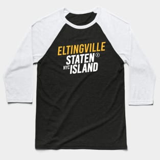 Eltingville, Staten Island - Modern Cursive Minimal Design - New York Baseball T-Shirt